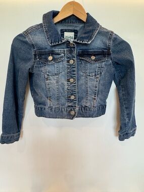 Mudd Girls' Medium Blue Denim Jacket with Button Front Sz 7